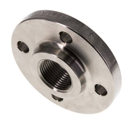 Draadflens DN25-PN6 Rp 1'' RVS 1.4571 DIN 2565 En EN 1092-1 (Type 13)