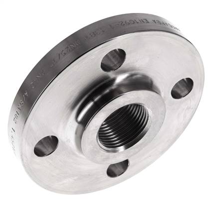 Draadflens DN25-PN40 Rp 1'' RVS 1.4571 DIN 2567 En EN 1092-1 (Type 13)