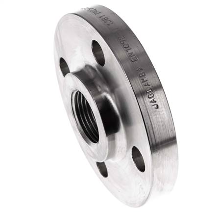 Draadflens DN25-PN40 Rp 1'' RVS 1.4571 DIN 2567 En EN 1092-1 (Type 13)