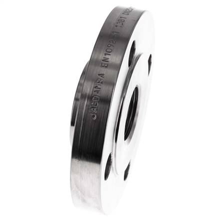 Draadflens DN25-PN40 Rp 1'' RVS 1.4571 DIN 2567 En EN 1092-1 (Type 13)