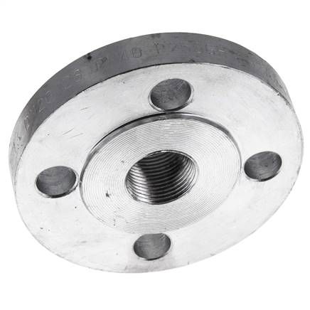 Draadflens DN20-PN40 Rp 3/4'' Verzinkt Staal DIN 2567 En EN 1092-1 (Type 13)