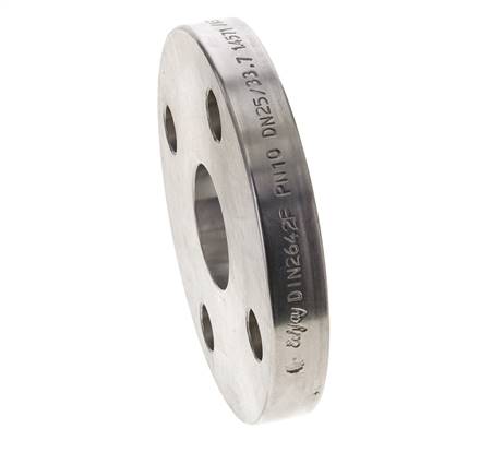 Losse Flens DN25-PN10 RVS 1.4571 DIN 2642 Volledig Materiaal