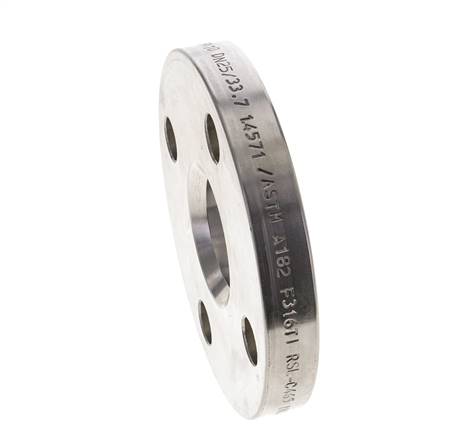 Losse Flens DN25-PN10 RVS 1.4571 DIN 2642 Volledig Materiaal
