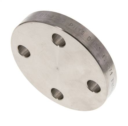 Blindflens DN20-PN16 RVS 1.4571 DIN 2527