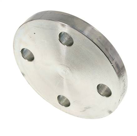 Blindflens DN100-PN16 Verzinkt Staal DIN 2527 En EN 1092-1 (Type 05)