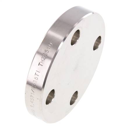 Blindflens DN20-PN40 RVS 1.4571 DIN 2527 En EN 1092-1 (Type 05)