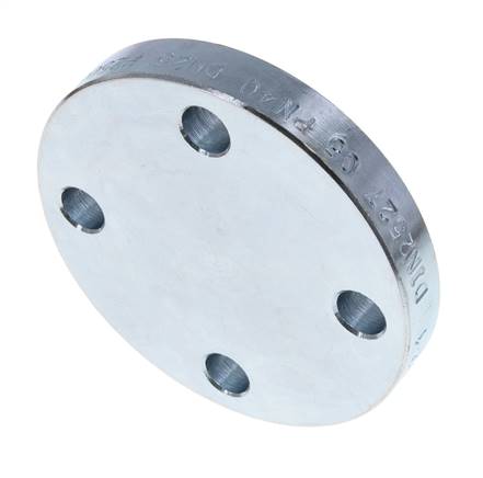 Blindflens DN65-PN40 Verzinkt Staal DIN 2527 En EN 1092-1 (Type 05)