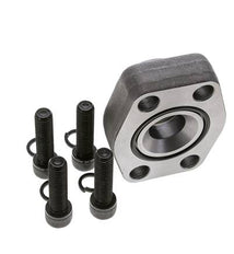 1-1/2'' SAE Flens 3000 psi Blank staal met G1'' Binnendraad ISO 6162-1