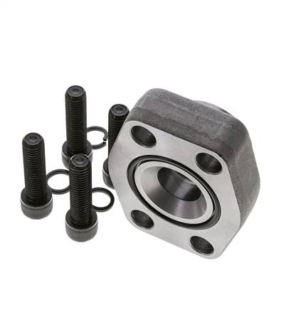 1-1/2'' SAE Flens 3000 psi Blank staal met G1'' Binnendraad ISO 6162-1
