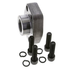 1-1/2'' SAE Flens 3000 psi Blank staal met G1'' Binnendraad ISO 6162-1