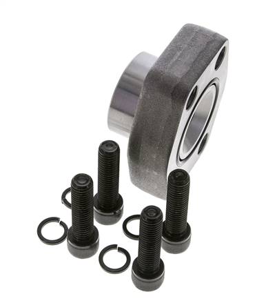 1-1/2'' SAE Flens 3000 psi Blank staal met G1'' Binnendraad ISO 6162-1