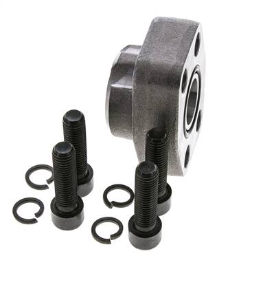 1'' SAE Flens 6000 psi Blank staal met G1'' Binnendraad ISO 6162-2