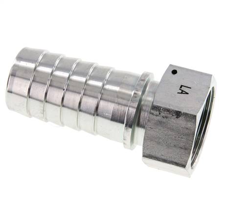 38x54 mm & G1-1/2'' Verzinkt Stalen Slangpilaar met Wartelmoer DIN EN 14423 / DIN 2826