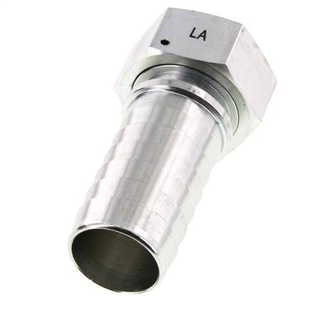 38x54 mm & G1-1/2'' Verzinkt Stalen Slangpilaar met Wartelmoer DIN EN 14423 / DIN 2826