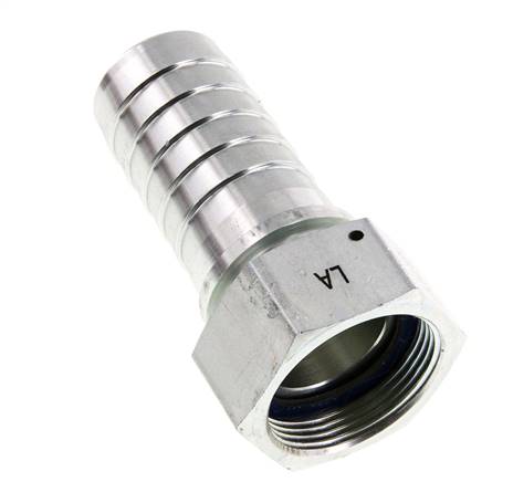 38x54 mm & G1-1/2'' Verzinkt Stalen Slangpilaar met Wartelmoer DIN EN 14423 / DIN 2826