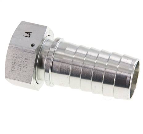 38x54 mm & G1-1/2'' Verzinkt Stalen Slangpilaar met Wartelmoer DIN EN 14423 / DIN 2826