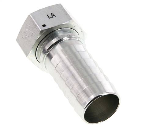 38x54 mm & G1-1/2'' Verzinkt Stalen Slangpilaar met Wartelmoer DIN EN 14423 / DIN 2826