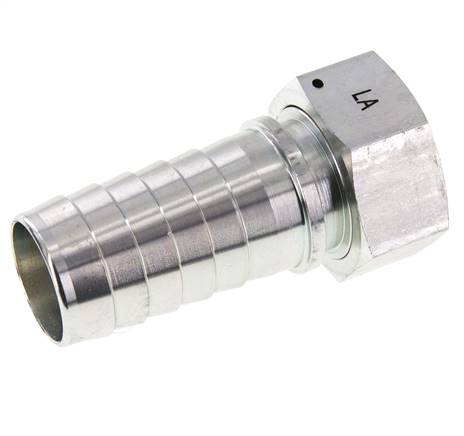 38x54 mm & G1-1/2'' Verzinkt Stalen Slangpilaar met Wartelmoer DIN EN 14423 / DIN 2826