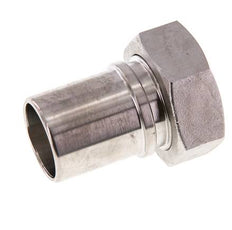 32 mm & G1-1/4'' RVS 1.4401 Slangpilaar Wartelmoer Vlakke PTFE Afdichting en Veiligheidskraag EN 14420-5 (DIN 2817)