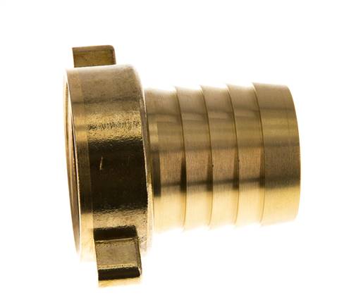 G 1 1/2'' x 38mm Messing Slangpilaar met NBR Afdichting en Vleugelmoer 16 Bar
