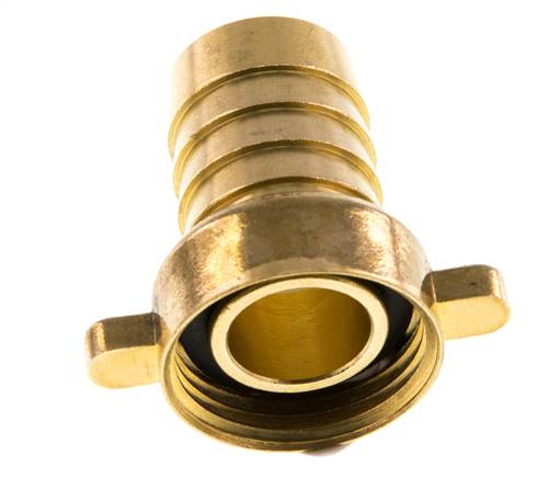 G 3/4'' x 19mm Messing Slangpilaar met NBR Afdichting en Vleugelmoer 16 Bar [2 Stuks]