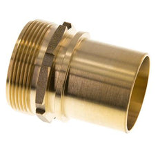 G 2'' Buitendraad x 50mm Messing Slangpilaar met Veiligheidskraag DIN 2817