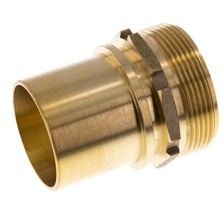 G 2'' Buitendraad x 50mm Messing Slangpilaar met Veiligheidskraag DIN 2817