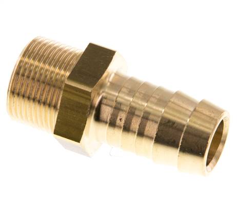 M24x1.5 Buitendraad x 19mm Messing Slangpilaar 16 Bar