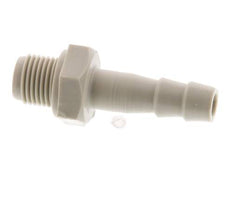 G 1/8'' Buitendraad x 6mm Polypropylene (PP) Slangpilaar 10 Bar