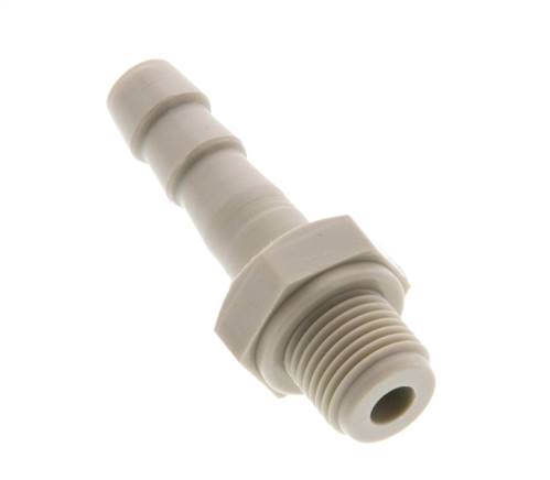 G 1/8'' Buitendraad x 6mm Polypropylene (PP) Slangpilaar 10 Bar