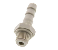 G 1/8'' Buitendraad x 6mm Polypropylene (PP) Slangpilaar 10 Bar