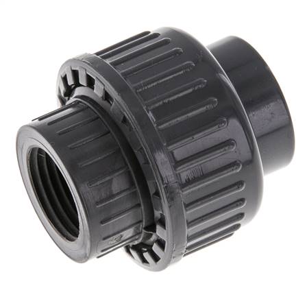 PVC Rechte Lijmmof 20mm x Binnendraad Rp 1/2'' EPDM
