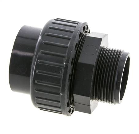 PVC Rechte Lijmmof 50mm x Buitendraad R 1-1/2'' FKM