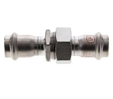 Perskoppeling wartelmoer - 22mm Persmof - RVS Vlakke Afdichting
