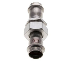 Perskoppeling wartelmoer - 22mm Persmof - RVS Vlakke Afdichting