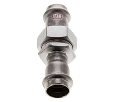 Perskoppeling wartelmoer - 22mm Persmof - RVS Vlakke Afdichting