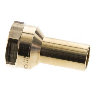 Perskoppeling - 15mm Buiseinde & Rp 1/2'' Persmof - Koperlegering