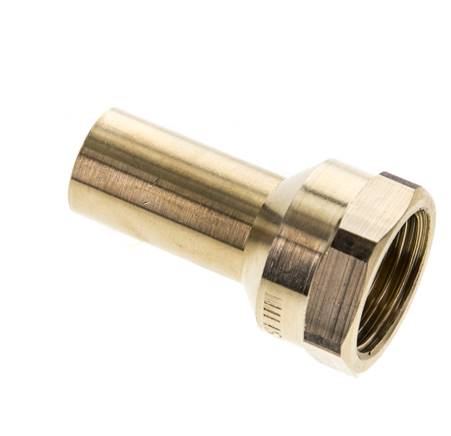 Perskoppeling - 15mm Buiseinde & Rp 1/2'' Persmof - Koperlegering
