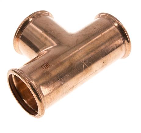 Tee Press Fitting - 54mm Persmof - Koperlegering