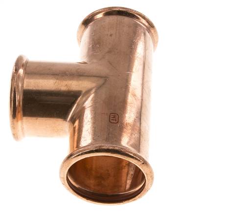 Tee Press Fitting - 54mm Persmof - Koperlegering