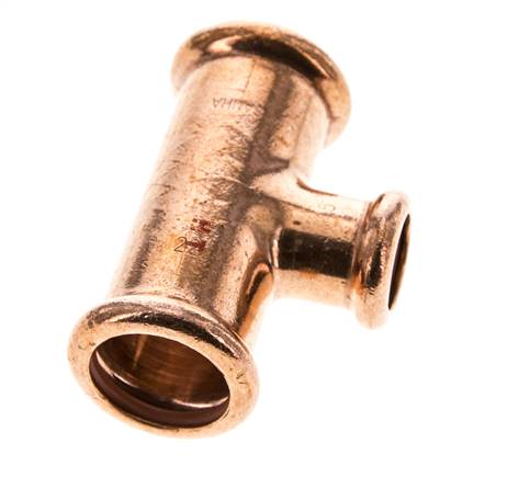 Tee Press Fitting - 15mm & 22mm Persmof - Koperlegering