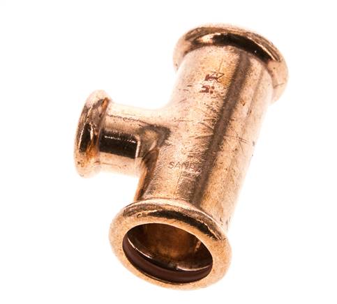 Tee Press Fitting - 15mm & 22mm Persmof - Koperlegering