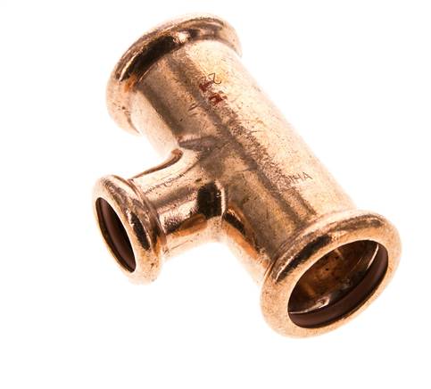 Tee Press Fitting - 15mm & 22mm Persmof - Koperlegering
