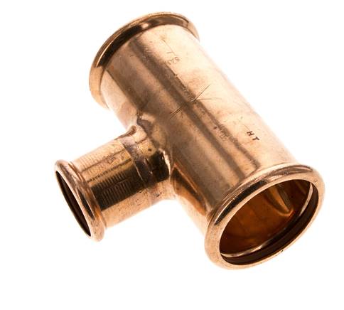 Tee Press Fitting - 35mm & 54mm Persmof - Koperlegering