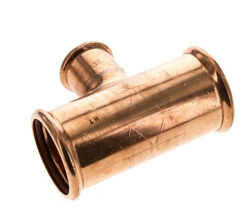 Tee Press Fitting - 35mm & 54mm Persmof - Koperlegering