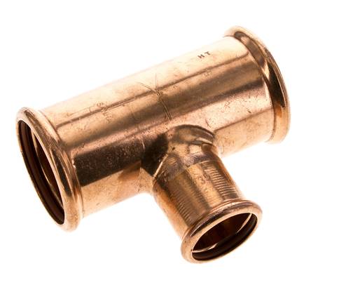 Tee Press Fitting - 35mm & 54mm Persmof - Koperlegering