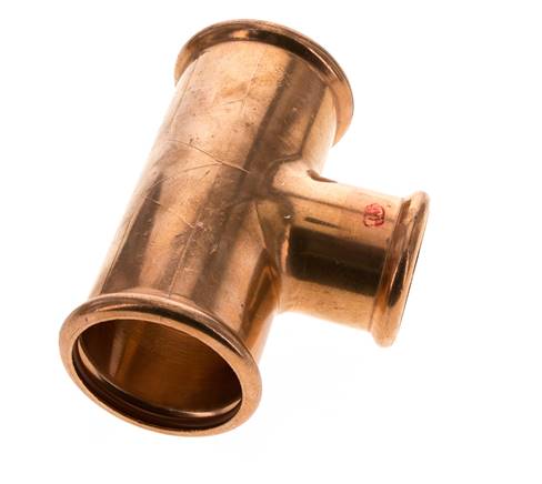 Tee Press Fitting - 42mm & 54mm Persmof - Koperlegering