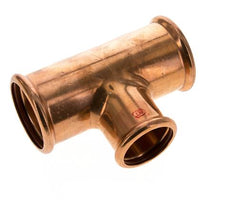 Tee Press Fitting - 42mm & 54mm Persmof - Koperlegering