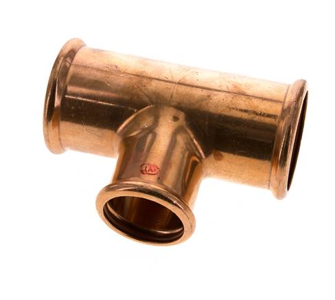 Tee Press Fitting - 42mm & 54mm Persmof - Koperlegering