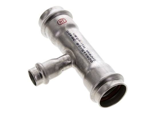 Tee Press Fitting - 15mm & 28mm Persmof - RVS